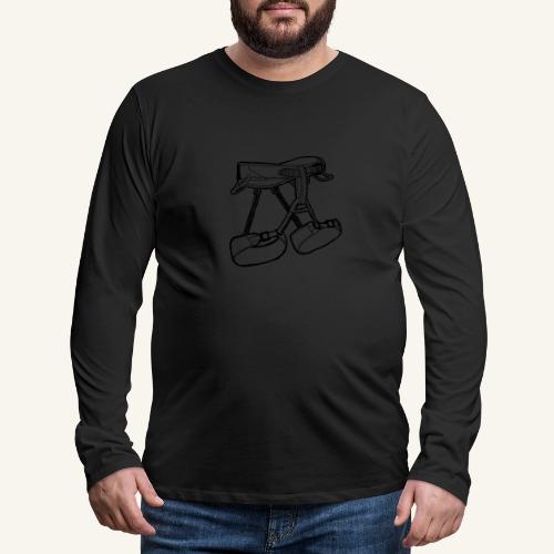 Climbing Harness - Black - Men's Premium Long Sleeve T-Shirt