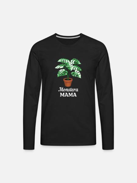 Monstera Mama - Men's Premium Long Sleeve T-Shirt - black