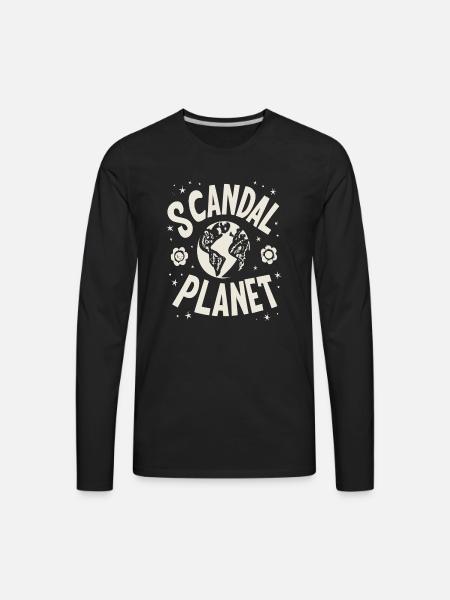 planet aid scandal - Men's Premium Long Sleeve T-Shirt - black