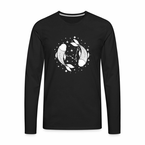 Zodiac sign Pisces Soulful Pisces February March - Men's Premium Long Sleeve T-Shirt