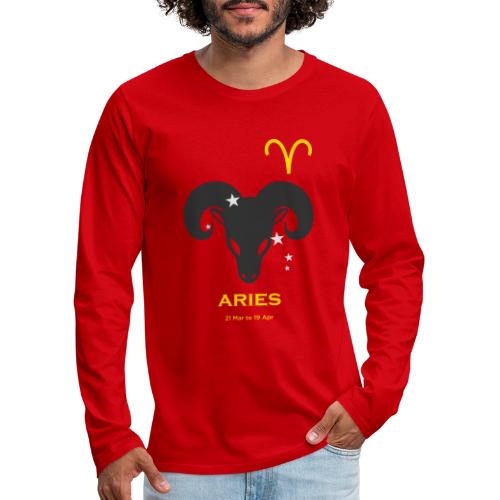 Aries zodiac astrology horoscope - Men's Premium Long Sleeve T-Shirt