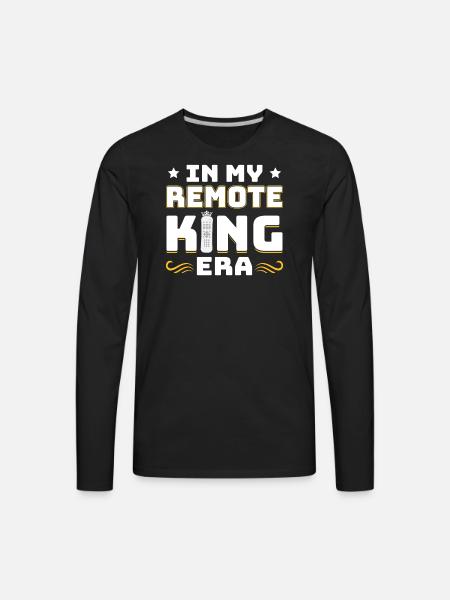 Remote Control King - Men's Premium Long Sleeve T-Shirt - black