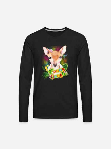 Funny Jungle - Men's Premium Long Sleeve T-Shirt - black