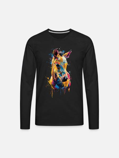 Horse - Men's Premium Long Sleeve T-Shirt - black
