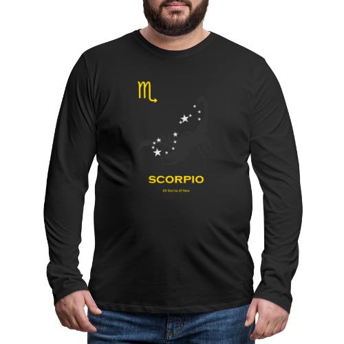 Scorpio zodiac astrology horoscope - Men's Premium Long Sleeve T-Shirt