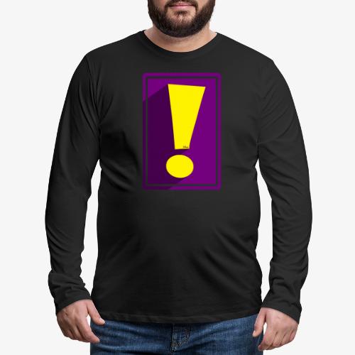 Purple Whee! Shadow Exclamation Point - Men's Premium Long Sleeve T-Shirt