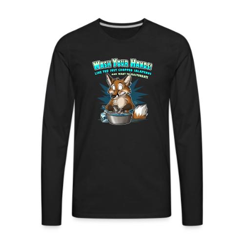 Wash Your Hands (blue) - Men's Premium Long Sleeve T-Shirt