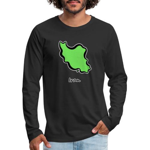 Iran Map - Men's Premium Long Sleeve T-Shirt