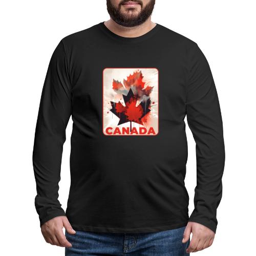 Canada Inked Leaf - Men's Premium Long Sleeve T-Shirt
