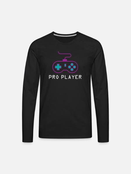 Pro Player Gamer - Men's Premium Long Sleeve T-Shirt - black