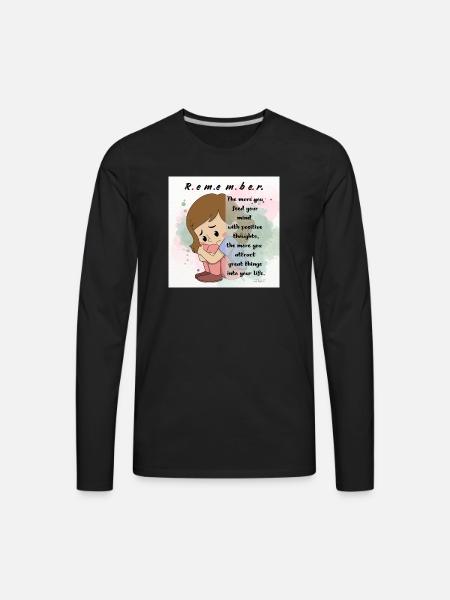 Positive Mindfulness Inspirational Design - Men's Premium Long Sleeve T-Shirt - black