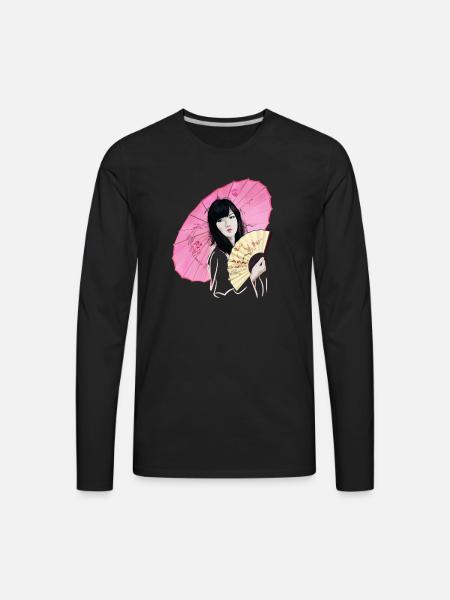 Sakura - Men's Premium Long Sleeve T-Shirt - black