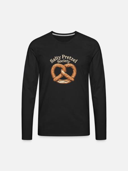 Salty Pretzel Society - Men's Premium Long Sleeve T-Shirt - black