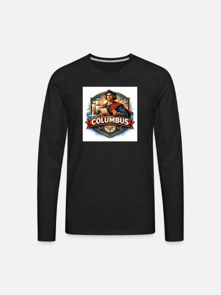 Seafaring Explorer Crest - Men's Premium Long Sleeve T-Shirt - black