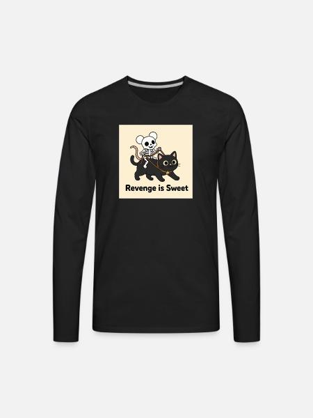 Revenge is Sweet Halloween Design - Men's Premium Long Sleeve T-Shirt - black