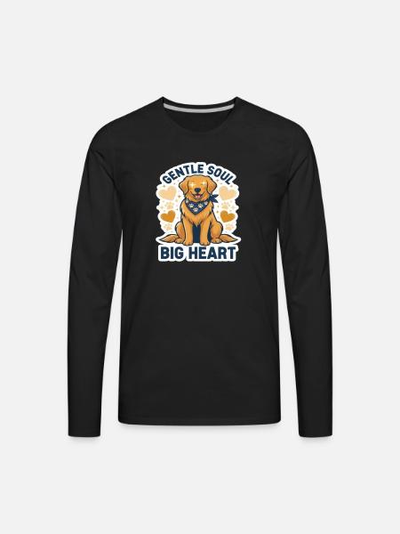 Gentle Soul Big Heart - Men's Premium Long Sleeve T-Shirt - black