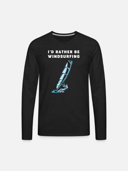 Windsurfer Water Sports Windsurfing - Men's Premium Long Sleeve T-Shirt - black