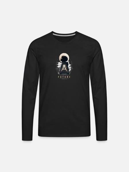 Future Stairway Vision - Men's Premium Long Sleeve T-Shirt - black