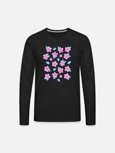 Sakura Nikury - Men's Premium Long Sleeve T-Shirt - black