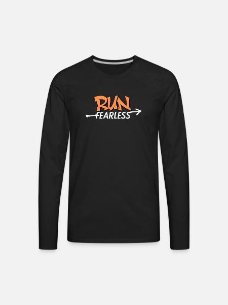 Run Fearless - Men's Premium Long Sleeve T-Shirt - black