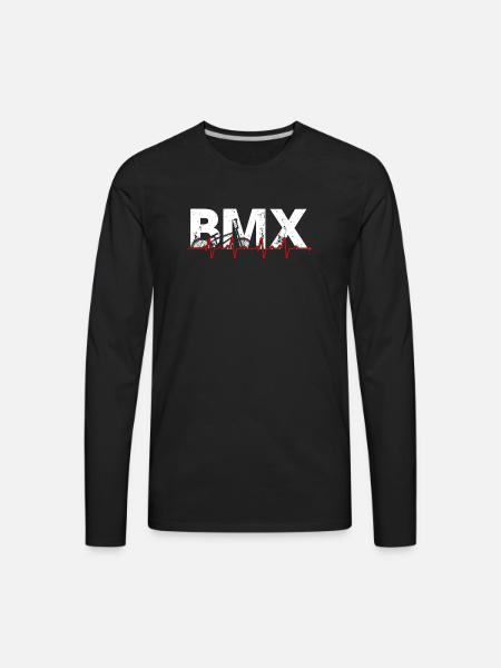 BMX Pulse Bike Art - Men's Premium Long Sleeve T-Shirt - black
