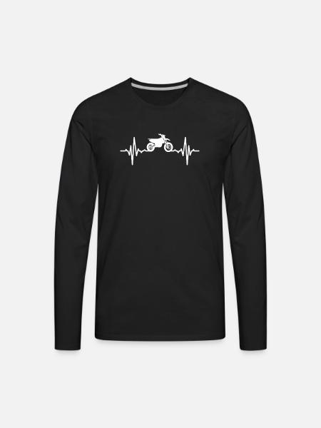 Motocross Bike ECG - Men's Premium Long Sleeve T-Shirt - black