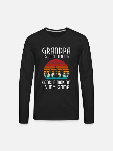 Candle Deco Passion - Men's Premium Long Sleeve T-Shirt - black