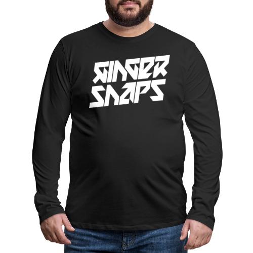 Ginger Snap5 logo (two lines white) - Men's Premium Long Sleeve T-Shirt