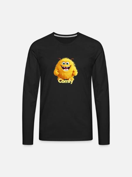 Comfy Warm Fuzzy - Men's Premium Long Sleeve T-Shirt - black