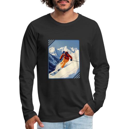 Mountain Skiing Vibes - Men's Premium Long Sleeve T-Shirt