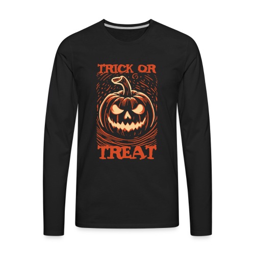 Halloween Pumpkin Trick Or Treat - Men's Premium Long Sleeve T-Shirt
