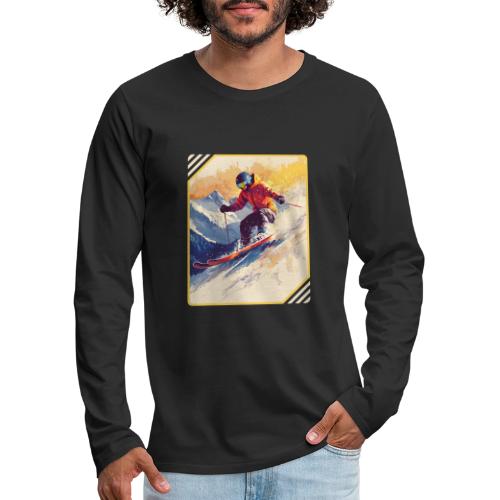 Skiing Through Snow Dreams - Men's Premium Long Sleeve T-Shirt