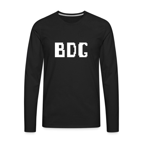 BDG 8-Bit Design White - Men's Premium Long Sleeve T-Shirt