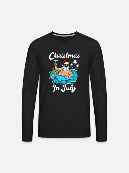 Christmas In July - Men's Premium Long Sleeve T-Shirt - black