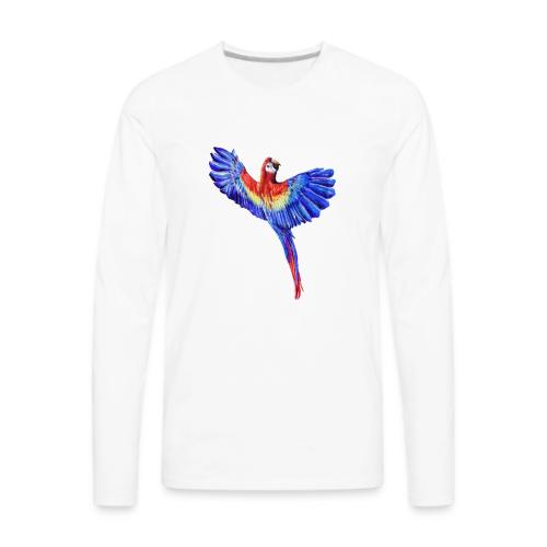 Scarlet macaw parrot - Men's Premium Long Sleeve T-Shirt