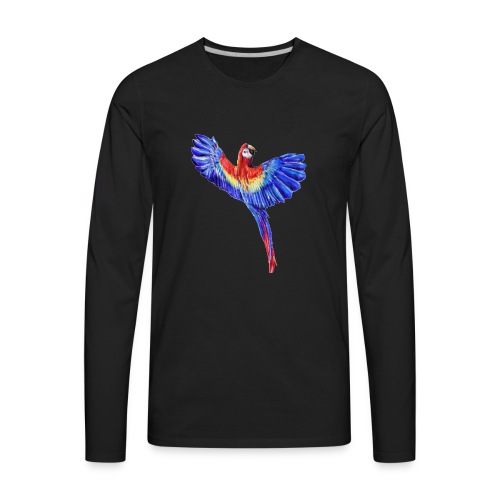 Scarlet macaw parrot - Men's Premium Long Sleeve T-Shirt