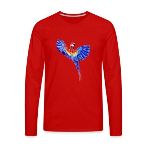 Scarlet macaw parrot - Men's Premium Long Sleeve T-Shirt