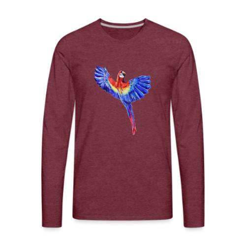 Scarlet macaw parrot - Men's Premium Long Sleeve T-Shirt