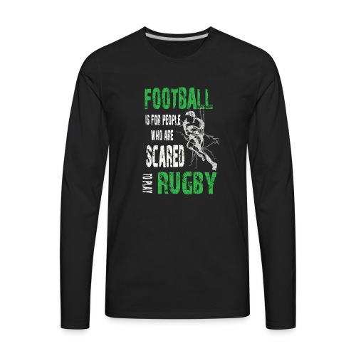 Football Rugby 1Green - Men's Premium Long Sleeve T-Shirt