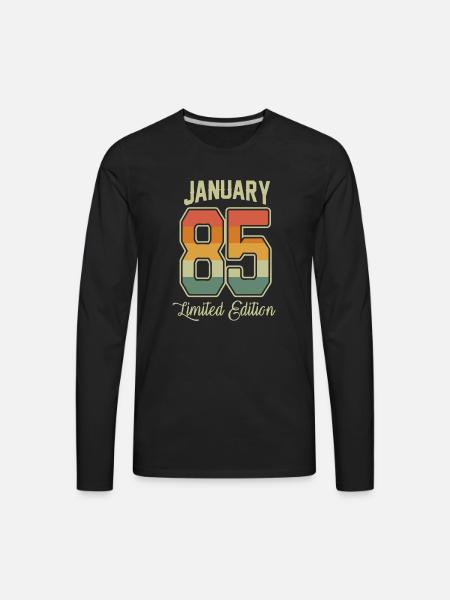 Birthday January 1985 - Men's Premium Long Sleeve T-Shirt - black