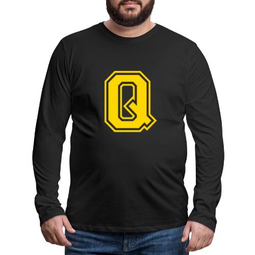 Letter Q – Capital Athletic Alphabet Monogram - Men's Premium Long Sleeve T-Shirt