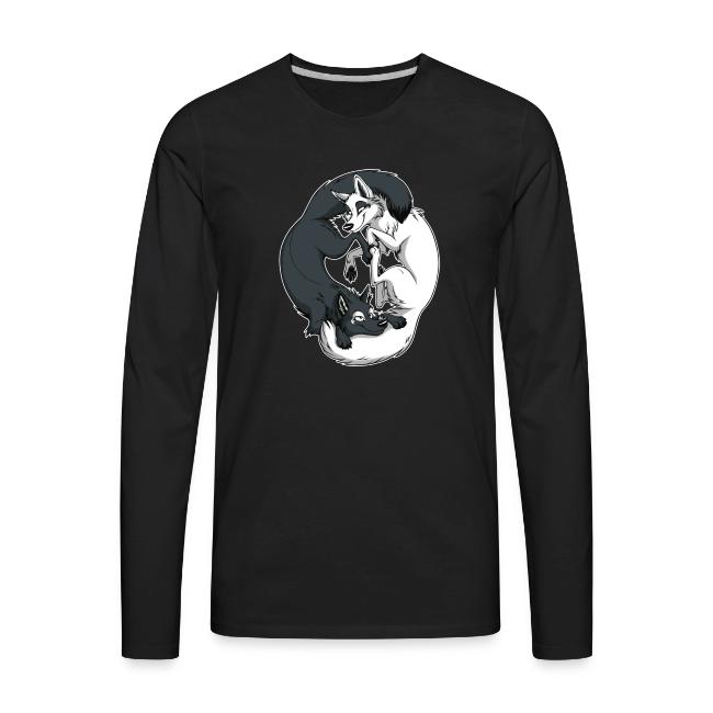 Yin Yang Foxes (white border)