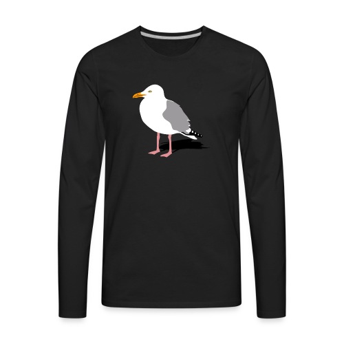 sea gull seagull harbour bird beach sailing - Men's Premium Long Sleeve T-Shirt