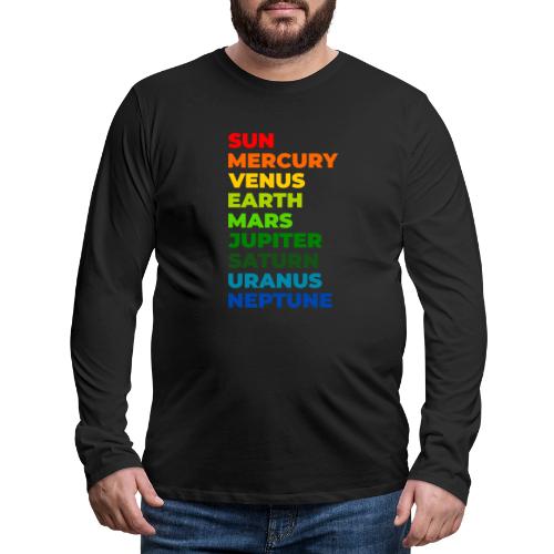 Color the solar system - Men's Premium Long Sleeve T-Shirt