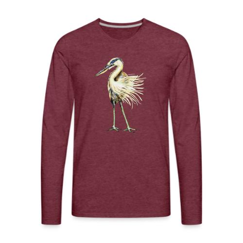 Great Blue Heron - Men's Premium Long Sleeve T-Shirt