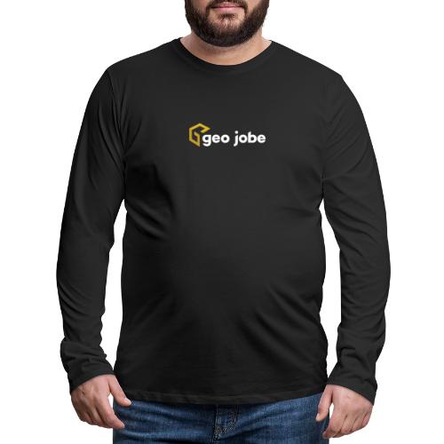 GEO Jobe Corp Logo White Text - Men's Premium Long Sleeve T-Shirt