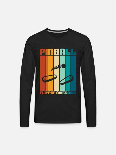 Pinball Flipping Awesome - Men's Premium Long Sleeve T-Shirt - black