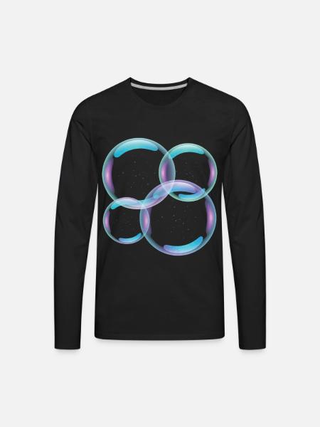 Bubbles - Men's Premium Long Sleeve T-Shirt - black