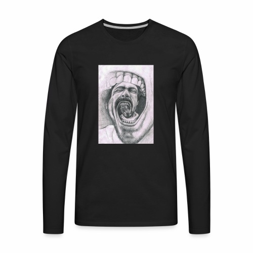 Alan Watts Portrait - Men's Premium Long Sleeve T-Shirt