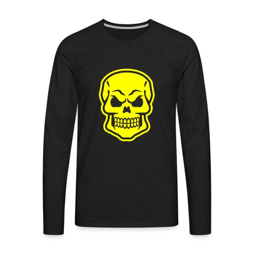 Skull vector yellow - Men's Premium Long Sleeve T-Shirt